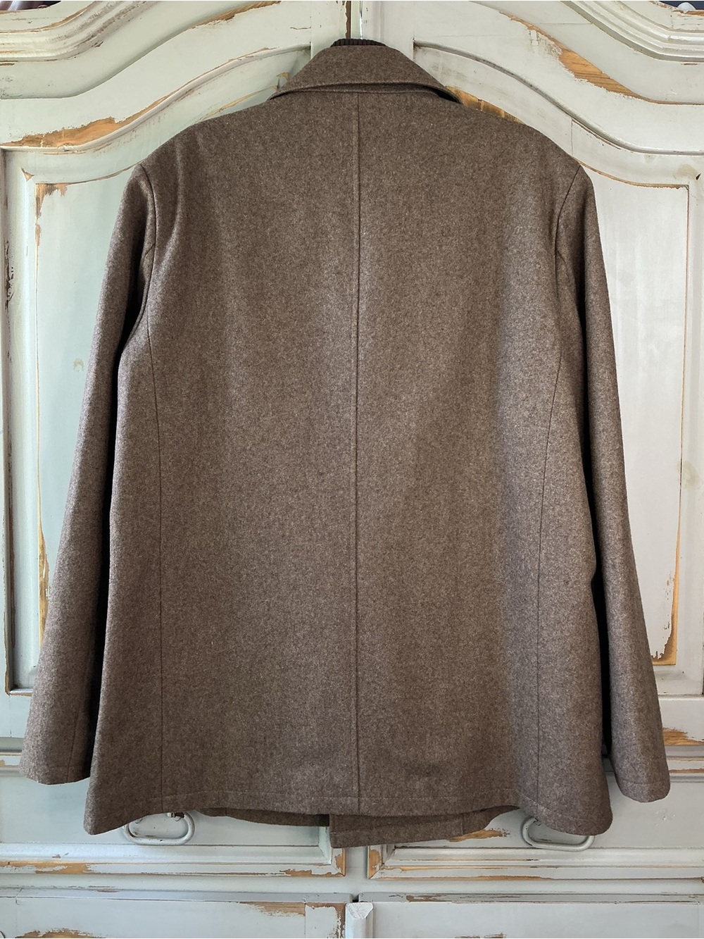 Kenneth Cole Reaction | Double-Breasted Wool Blend Peacoat European Military XL - Picture 8 of 11